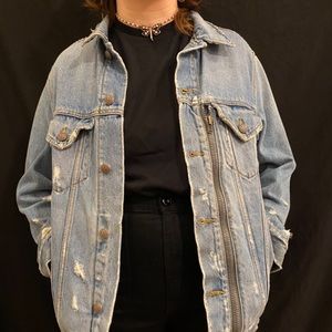 R13 denim jean trucker men jacket